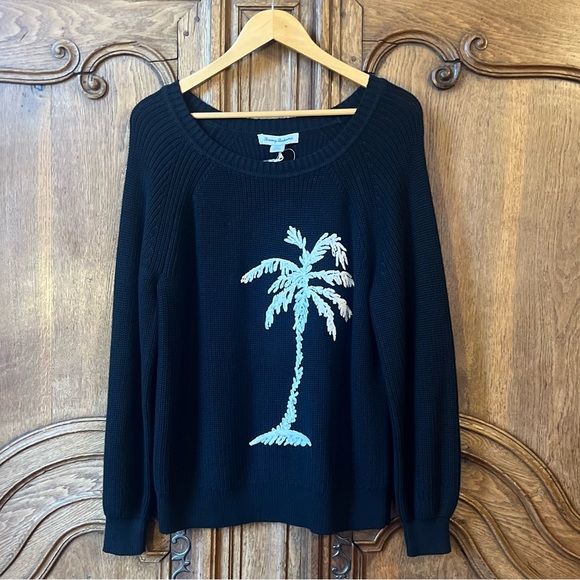 Tommy Bahama Breezy Palm Crewneck Pullover Knit Sweater Womens Black - Picture 12 of 16